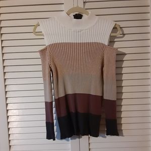 Chicos Cold Shoulder Sweater
